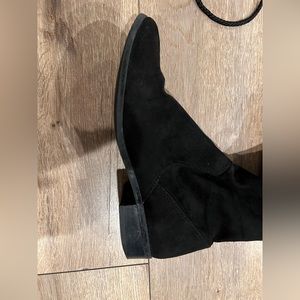 Black suede thigh high boots ALDO
